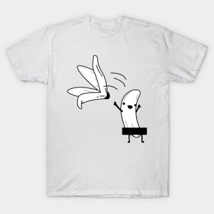 Crazy banana, black & white T-Shirt